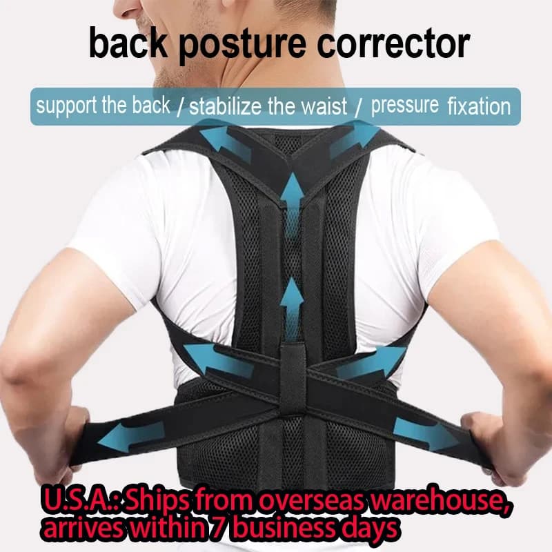 Corrector de postura de espalda, cinturón de soporte de hombro, alivio del dolor de espalda superior e inferior, mejora la columna vertebral, chaleco