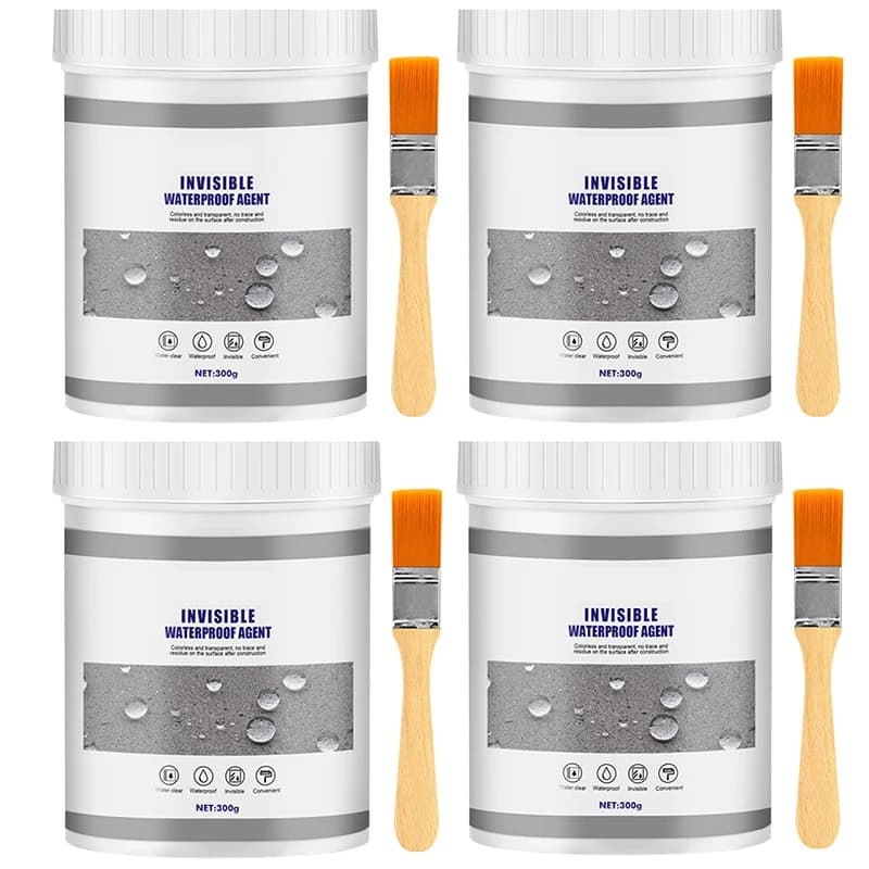 Agente sellador de revestimiento impermeable, pegamento transparente con cepillo, Invisible, antifugas, herramienta de reparación de techo, agente