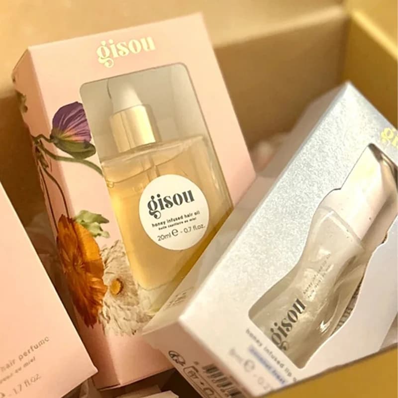 Gisou cereza miel fresa esencia aceite de labios lápiz labial de larga duración hidratante reducir las líneas de los labios brillo líquido