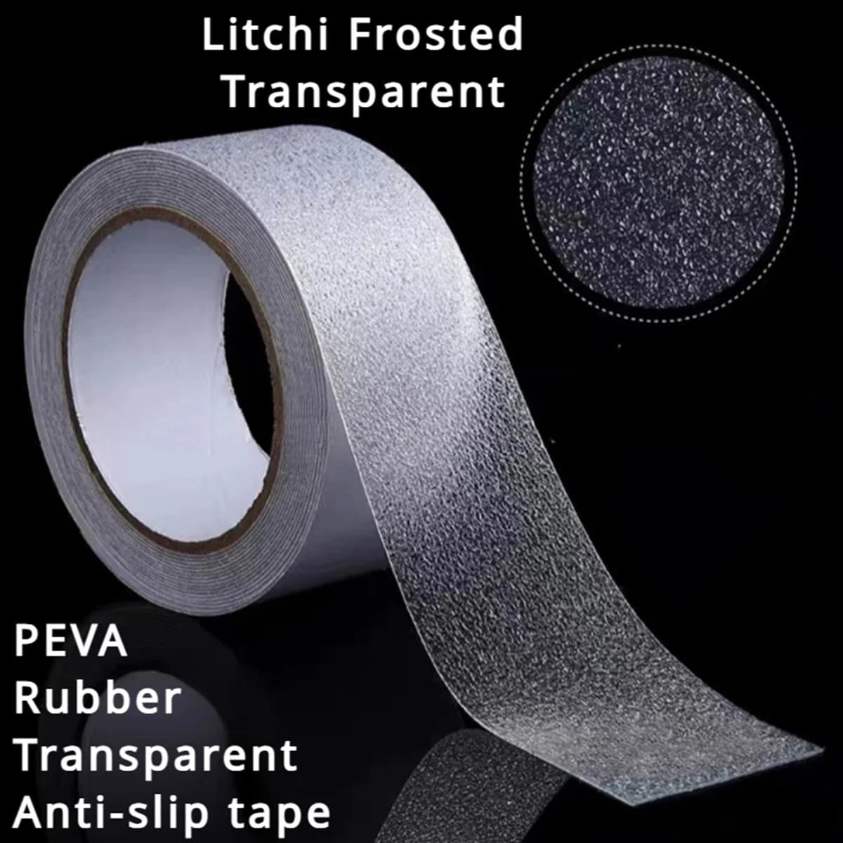 Cinta antideslizante impermeable transparente antideslizante cinta de agarre de tracción para bañeras barcos escaleras transparente suave cómodo
