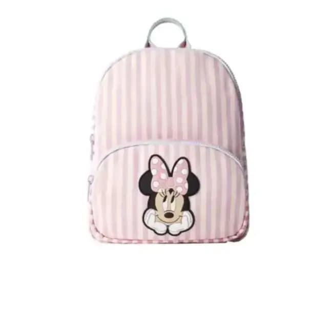 Minnie Mouse de dibujos animados de Disney, nueva mochila para niños, Mini mochila escolar, bolso de hombro bonito para niñas y niños