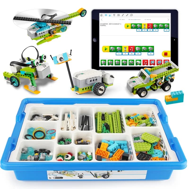 Bloques de construcción, piezas técnicas compatibles 45300 WeDo 2,0, juego de núcleos de construcción robótica, bloques de construcción, regalos