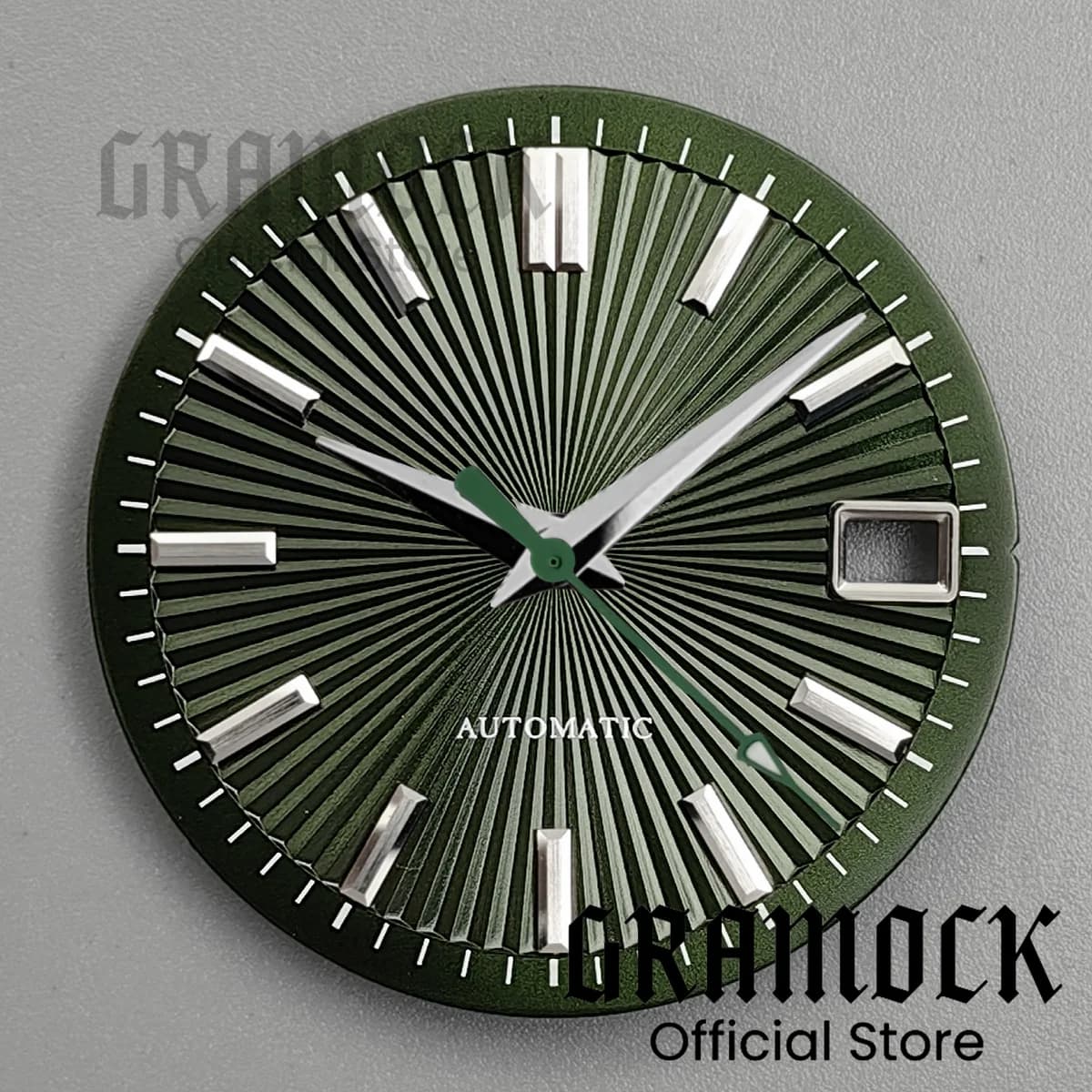 GRAMOCK-ventilador plegable de cóctel rojo, 29mm, rayas verticales, esfera de reloj, juego de mano apto para NH35 NH36, pieza de accesorios de