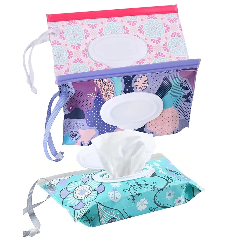 Caja de toallitas húmedas portátil, dispensador de toallitas para bebé, contenedor de toallitas húmedas recargable para viaje, 1/2/3/4 Uds.
