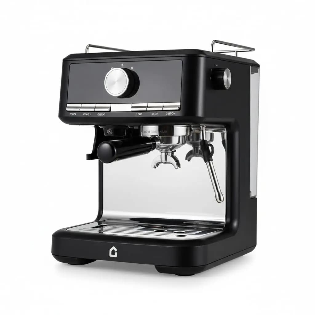 Máquina de espresso de 20 bares con molinillo y espumador de leche, cafetera profesional con tanque de 1.5L, 30 ajustes de molienda, portafiltro de
