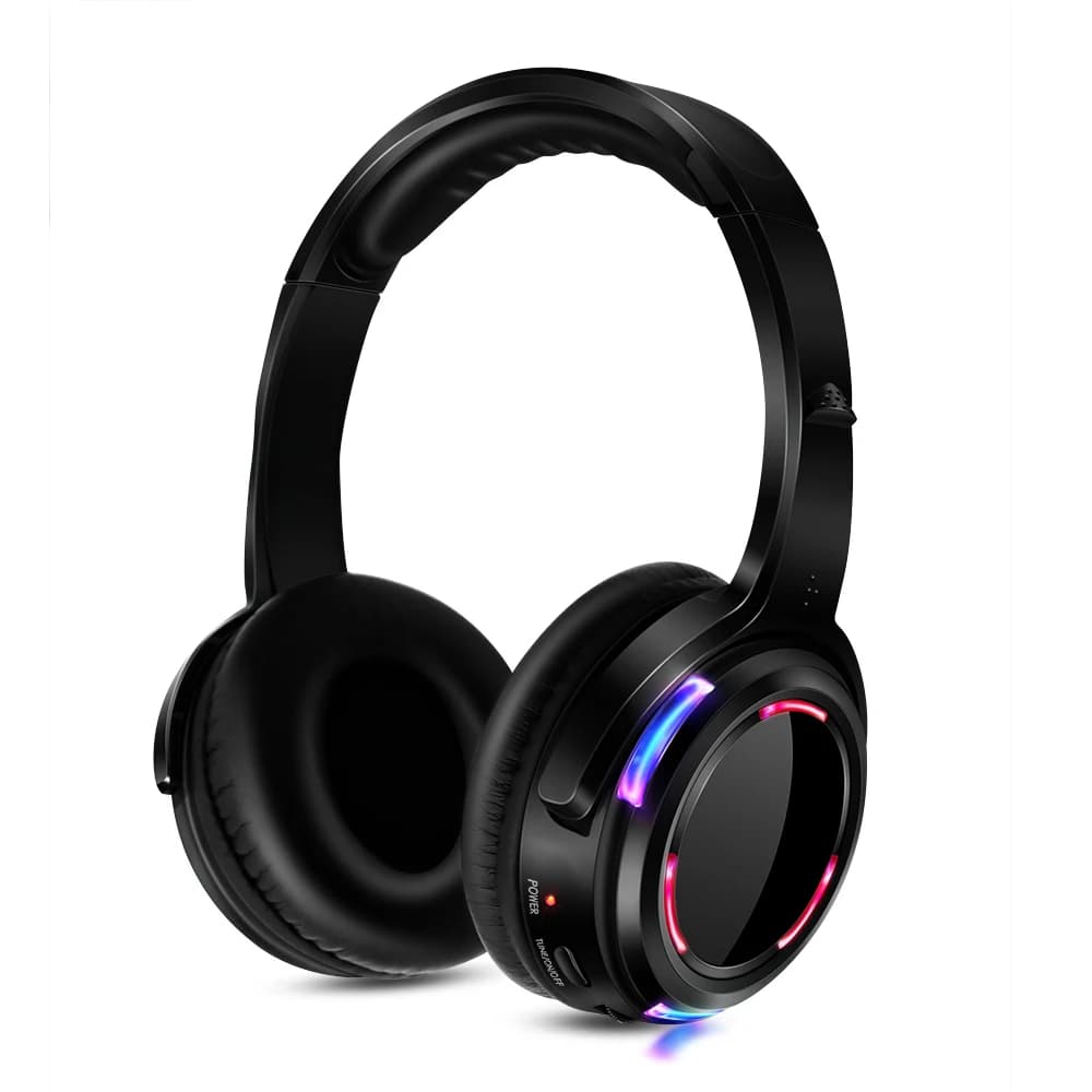Auriculares Inalámbricos Profesionales con Luces LED Intermitentes para Discoteca Silenciosa - Auriculares Inalámbricos RF para Fiestas Silenciosas,