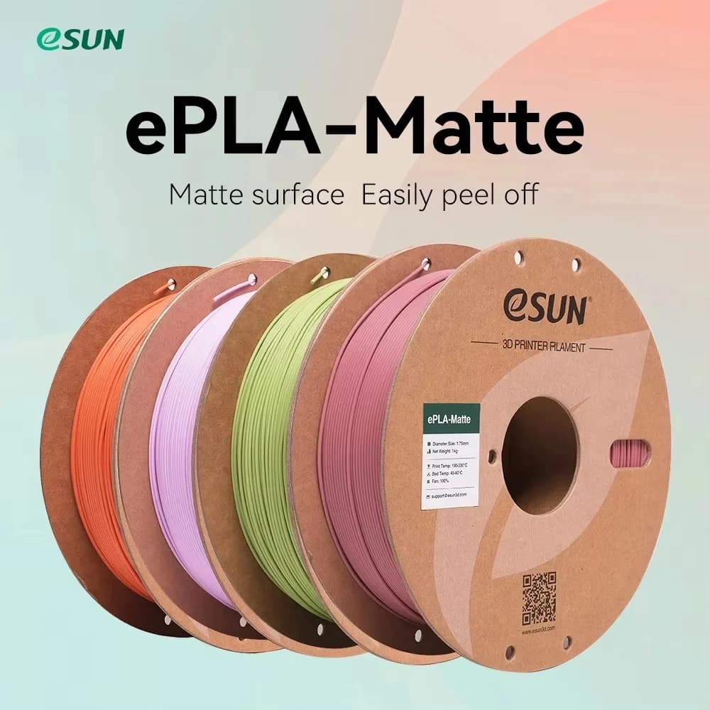 Filamento de impresora 3D mate eSUN PLA 1,75mm dimensional +/- 0,03mm 1KG (2,2 LBS) carrete Material de impresión 3D para impresoras 3D