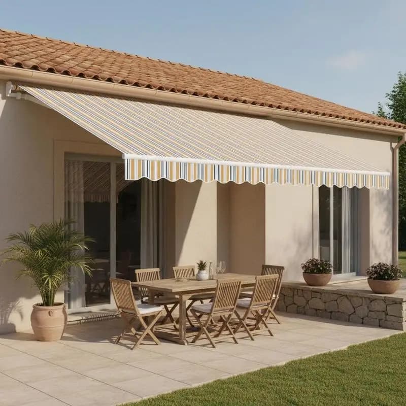 Material de Repuesto Práctico para Toldo, Poliéster PU Resistente al Viento y al Sol, para Jardín y Balcón, Fácil de Transportar