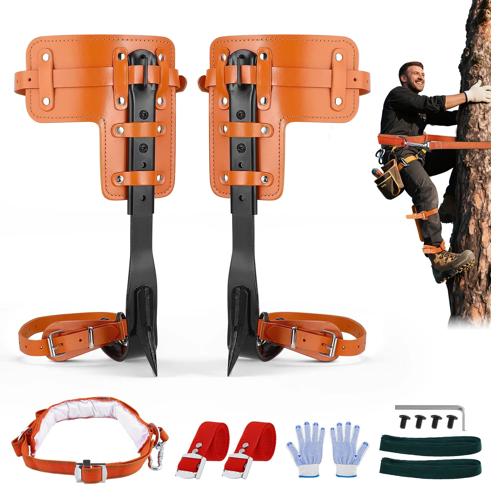 Púas para Trepar Árboles, Equipo para Recolección de Frutas, Actividades al Aire Libre, Poda de Ramas, Trabajo en Árboles, Accesorios de Camping