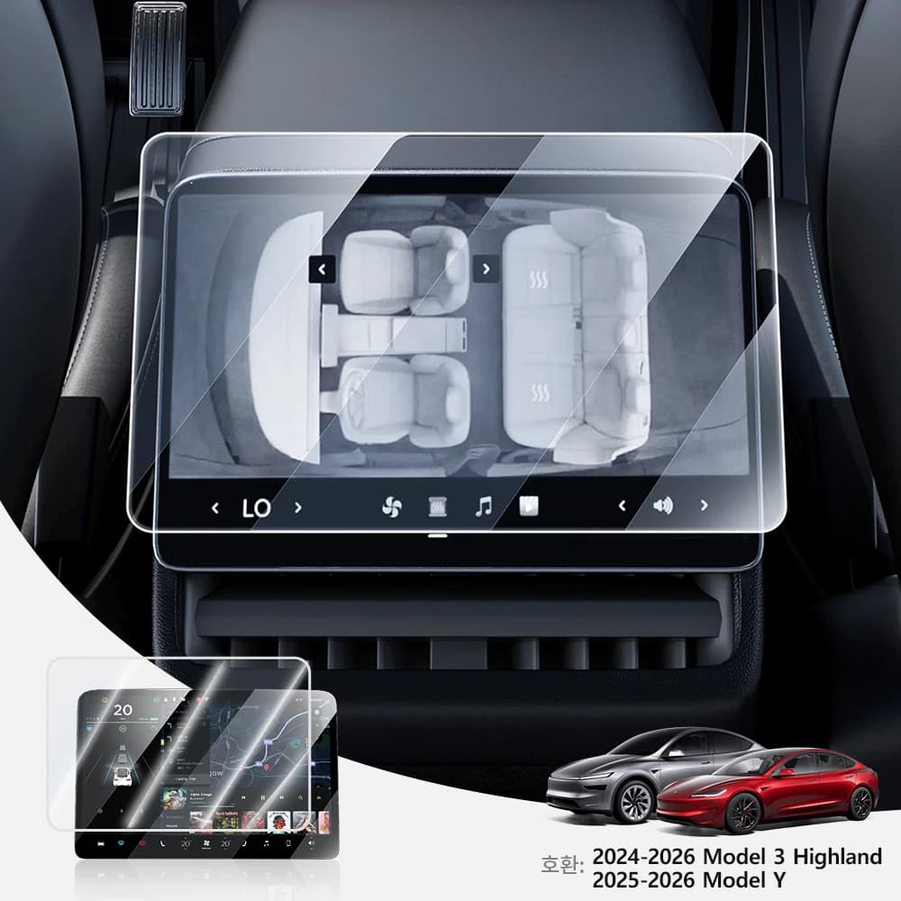 Protector de Pantalla de Vidrio Templado YZ para Tesla Model 3/Y/YL Highland Juniper 2025-2026, Protección para la Pantalla Central de la Fila