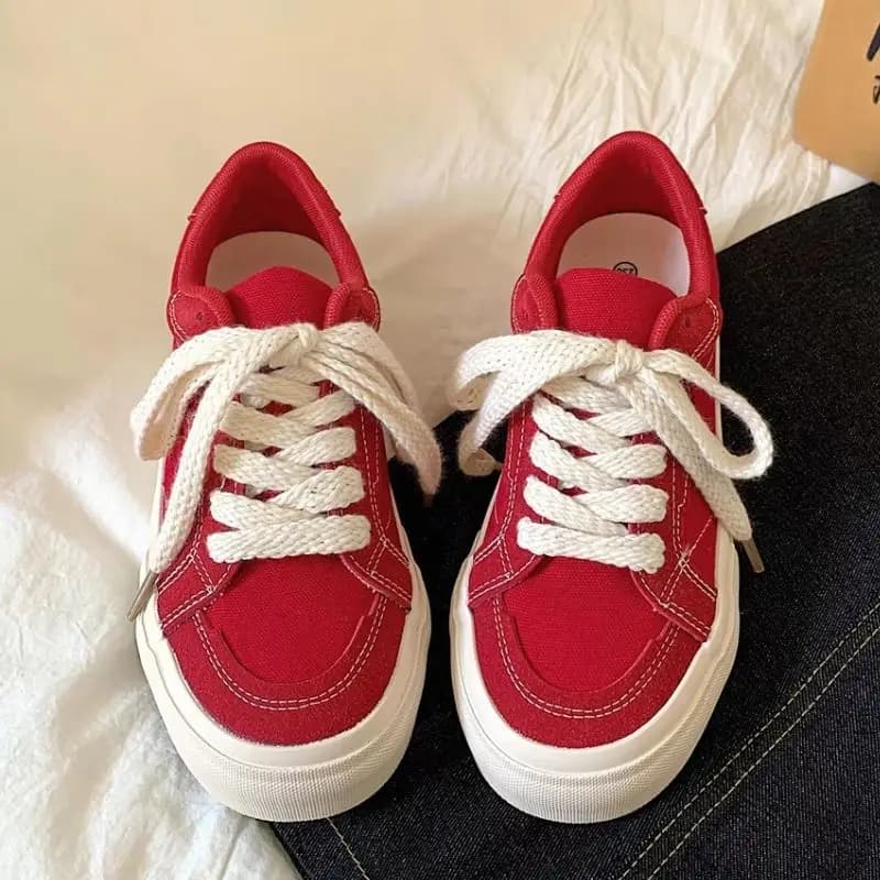 Primavera otoño nuevos zapatos deportivos informales versátiles de fondo plano transpirables antideslizantes zapatos de lona resistentes al desgaste