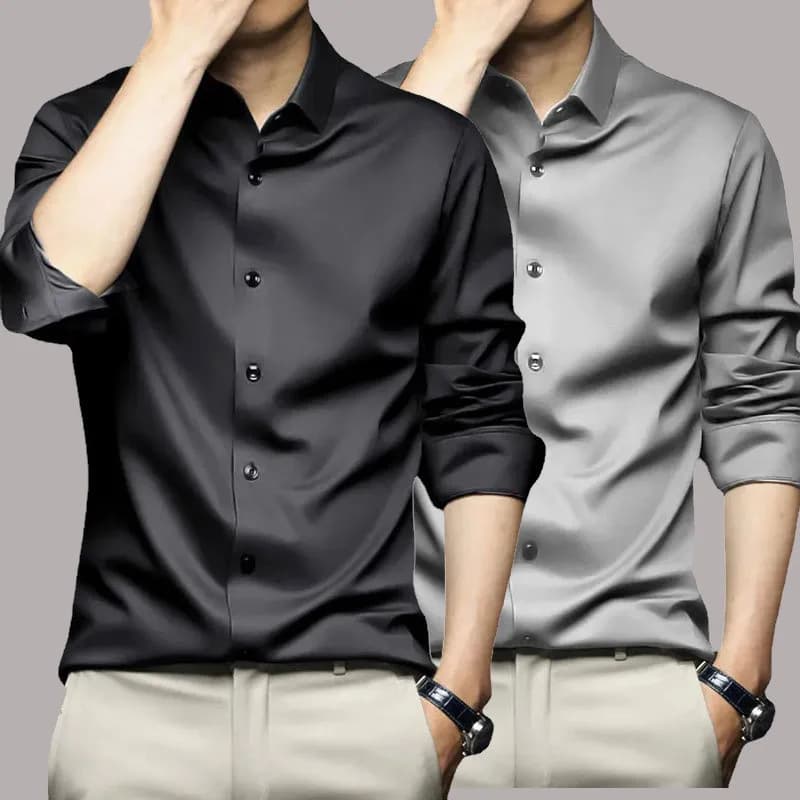 Camisa de manga larga para hombre, vestido de negocios resistente a las arrugas, sin hierro, traje informal profesional de alta gama, camisa blanca,