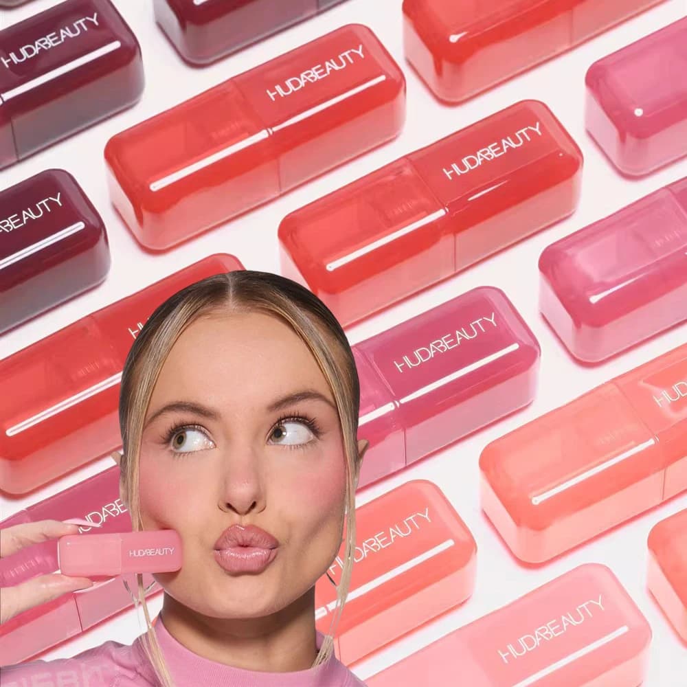 Rubor Líquido Huda Beauty Blush Filter Soft Glow, Brillo Labial Brillante, Rubor, Lápiz Labial, Corrector de Maquillaje con Efecto Algodón de