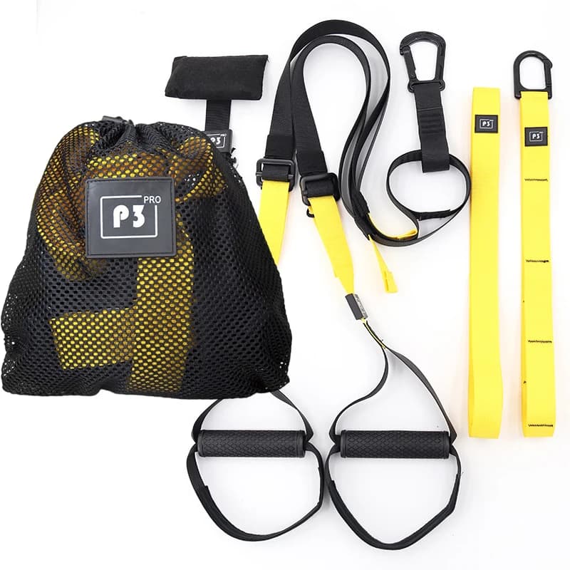 P3-2 y P3-3 Trx Cinturón de entrenamiento de suspensión ajustable - Banda de resistencia multiusos para yoga, fitness y entrenamientos de fuerza