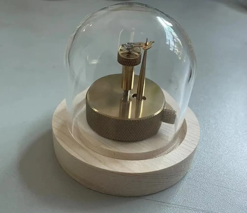 Herramienta de equilibrio de reloj de latón con soporte ajustable, 8mm, 9,5mm, 11mm, reparación de movimiento, vidrio, cubierta libre de polvo