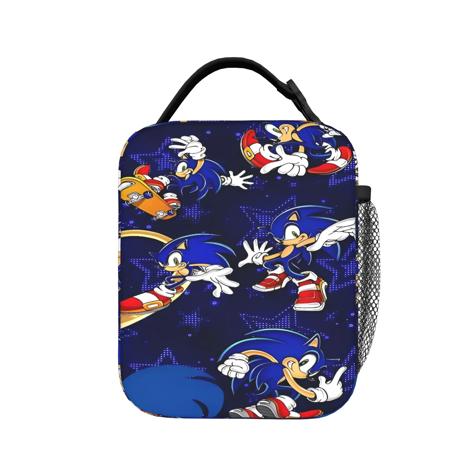 Lonchera Infantil con Diseño de Dibujos Animados de Sonic, Bolsa Térmica Portátil con Cierre, Bolsa de Picnic, Bolso Térmico de Oxford