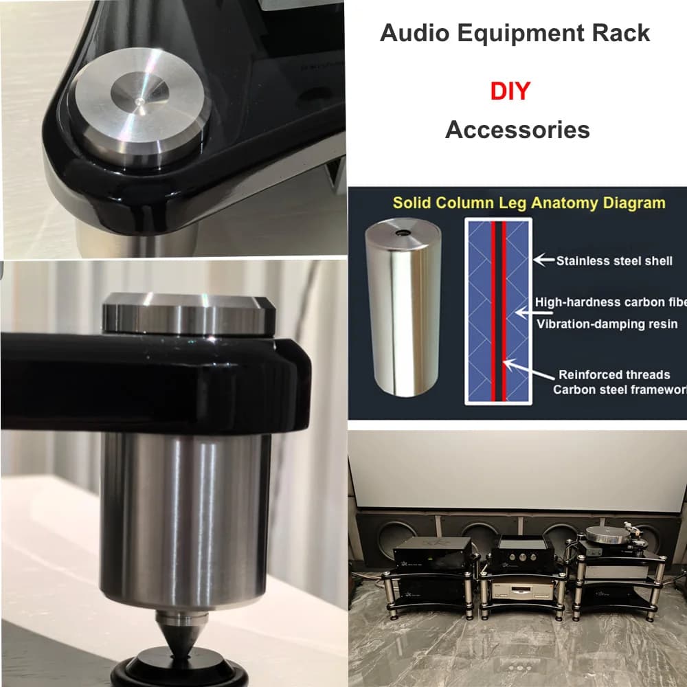 Estantes de Audio HIFI amplificador DAC gabinete decodificador estante equipo amortiguador estante aislamiento pies picos accesorios de soporte 304