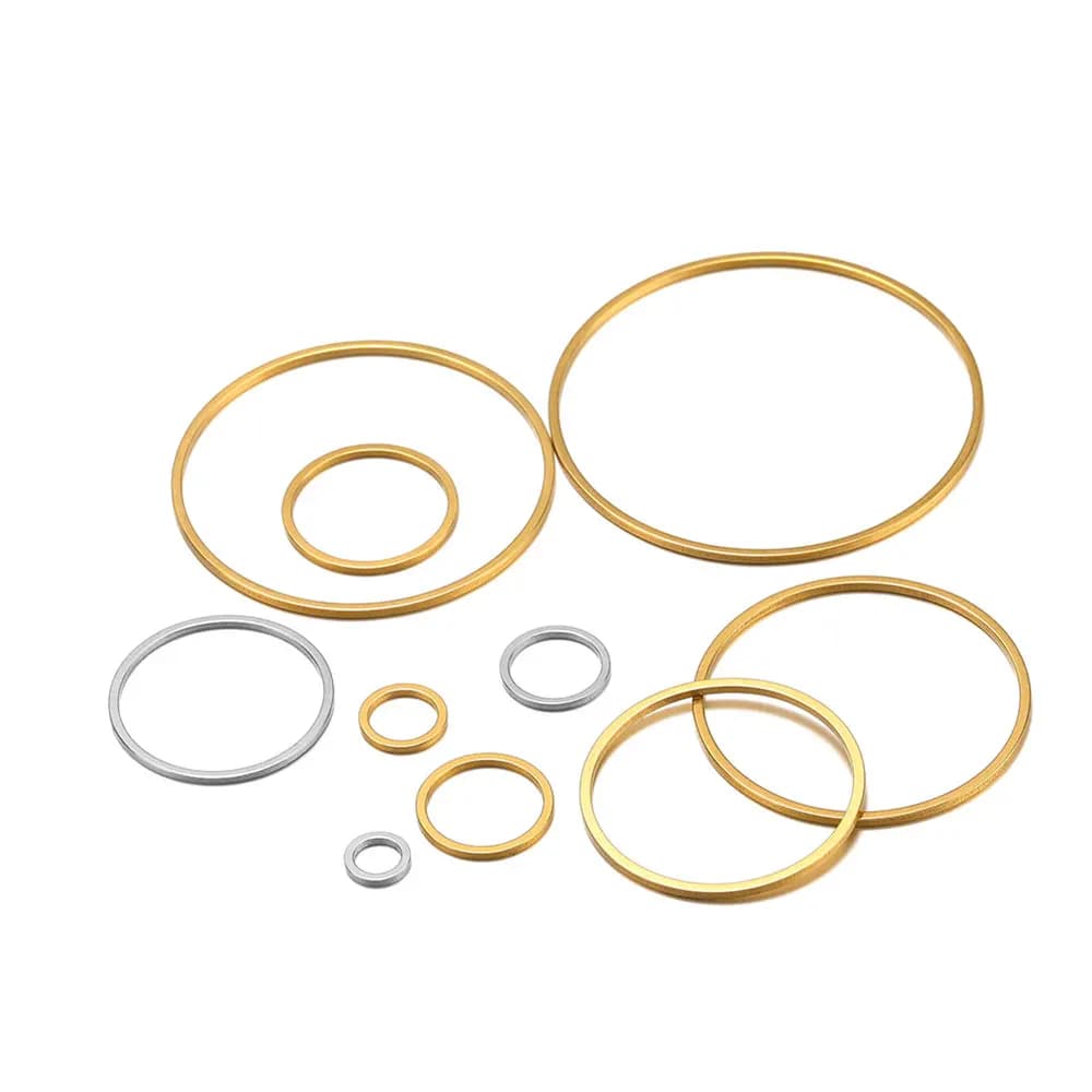20 Piezas de Aros Planos de Acero Inoxidable, Círculos Huecos para Colgantes, Anillos, Aros de Alambre para Colgantes, para Hacer Joyería y Collares