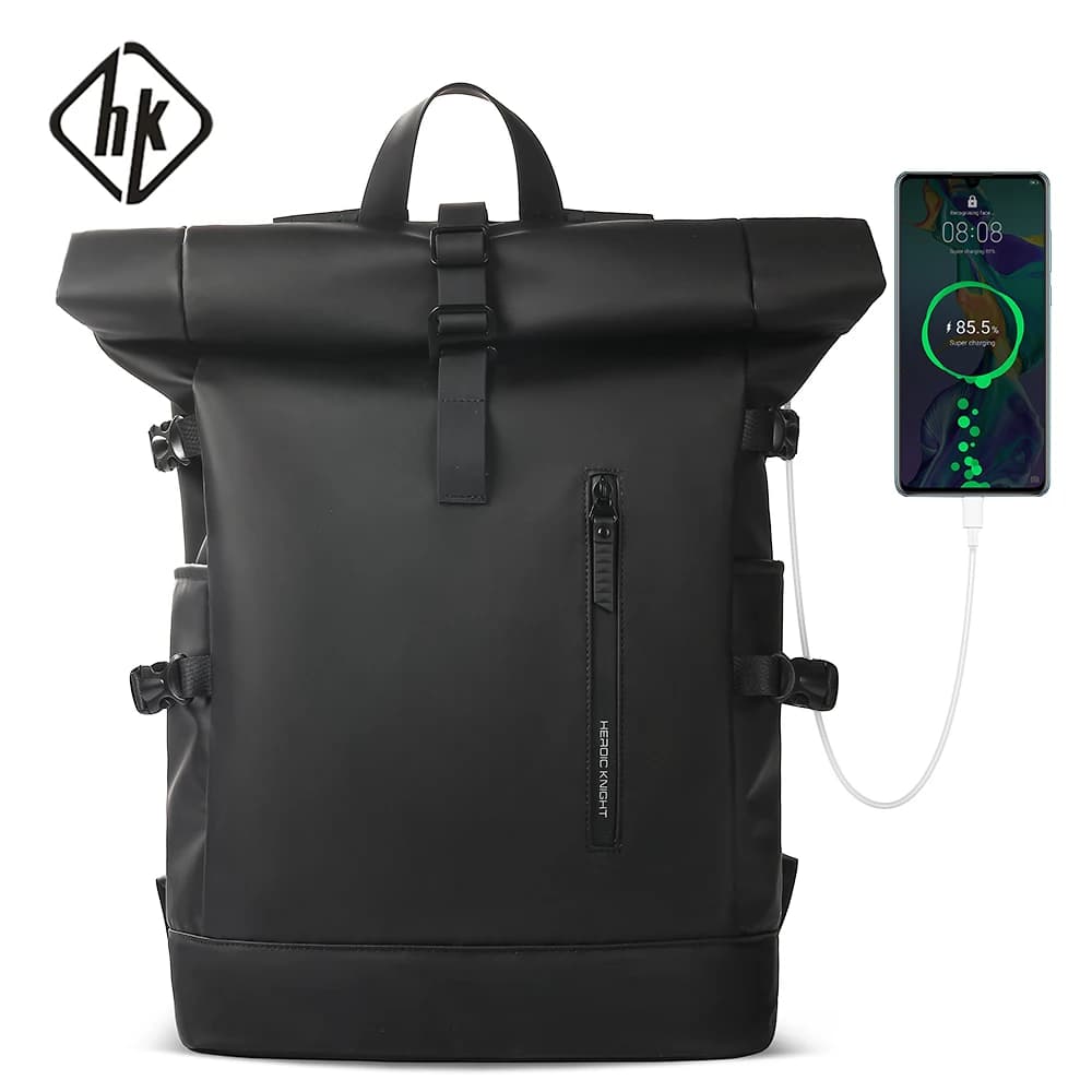 Mochila de viaje expandible HK para hombre, bolsa impermeable de gran capacidad para ordenador portátil de 15,6 pulgadas, mochila para senderismo,