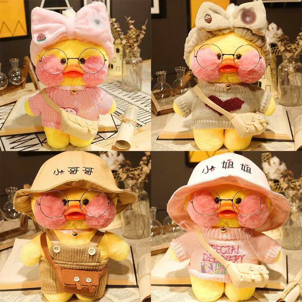 30cm lindo pato Lalafanfan amarillo juguetes de peluche Kawaii muñeco de peluche suave cumpleaños Navidad regalos creativos para niñas niños