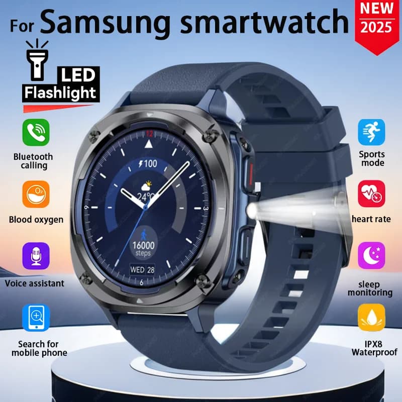 Nuevo Reloj Inteligente Militar 2026 para Hombre con Linterna LED, Pantalla de 1.39 Pulgadas, Monitor de Actividad Física, Ritmo Cardíaco,