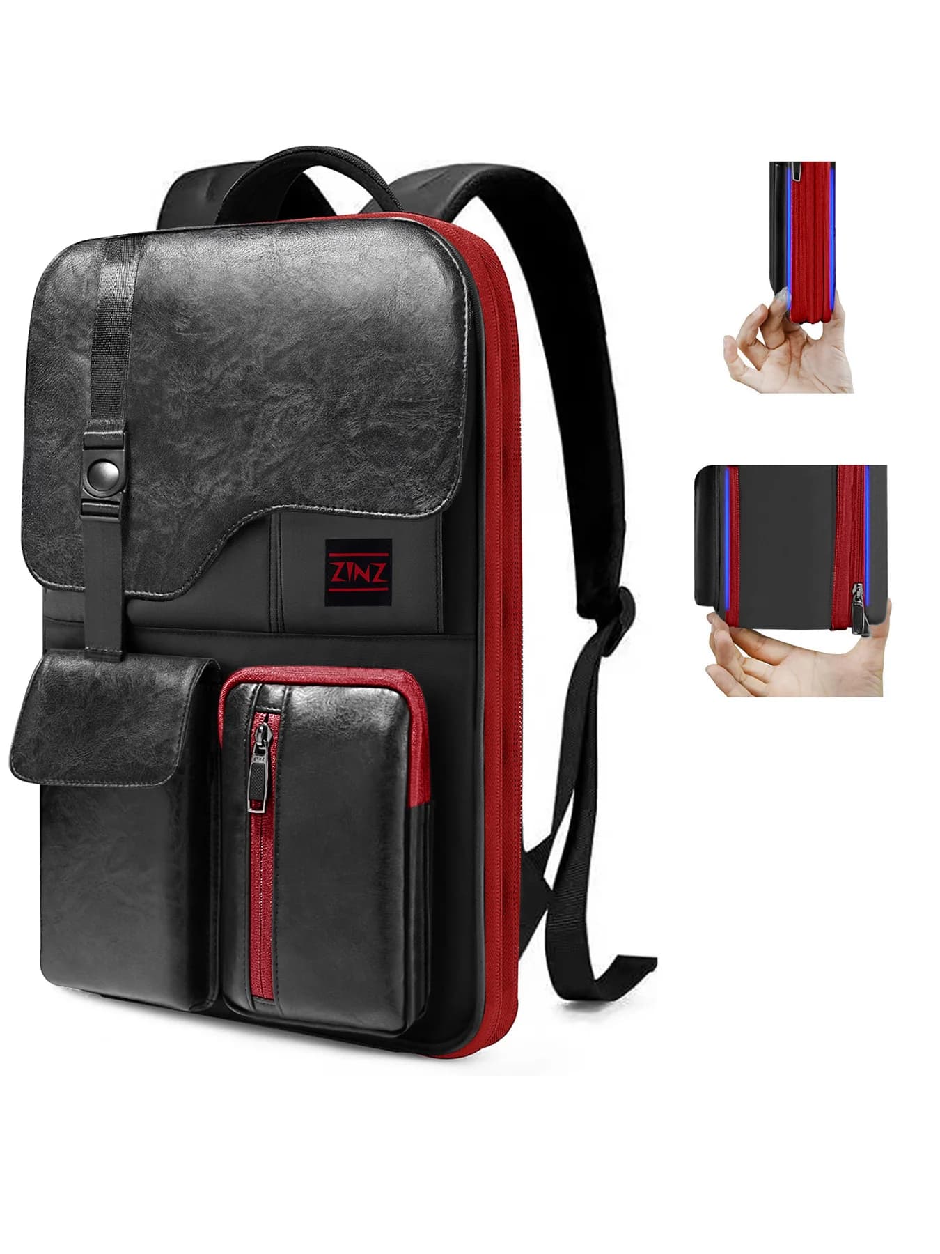 Mochila delgada y expandible para ordenador portátil, morral de negocios de 15,6 pulgadas, resistente al agua, antirrobo, de viaje, para hombre y