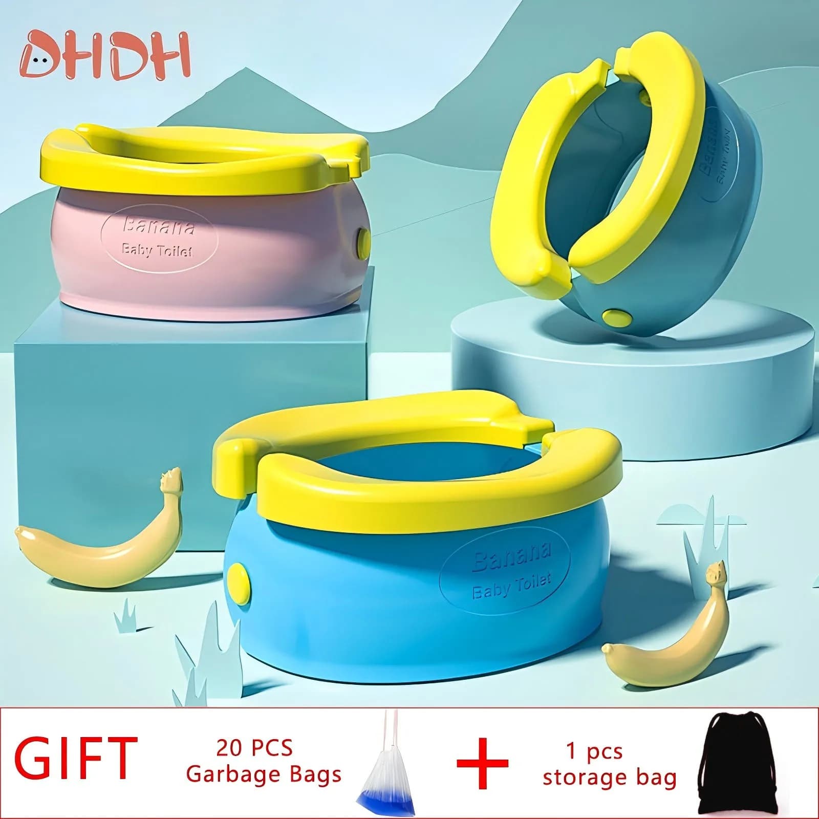 Olla de viaje plegable para inodoro de bebé, orinal en cuclillas, urinario para niños, olla para bebé, inodoro para niños, orinal portátil,