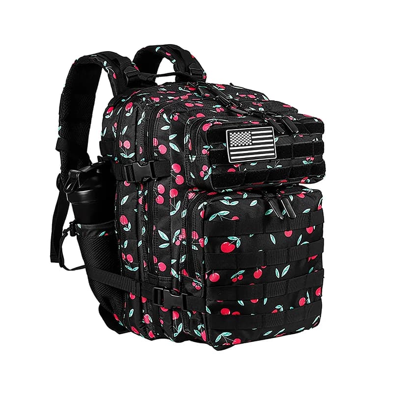 Mochila táctica para atleta LHI 35L, mochila escolar pequeña impermeable de cereza, mochila de viaje nocturna para fin de semana, mochila deportiva