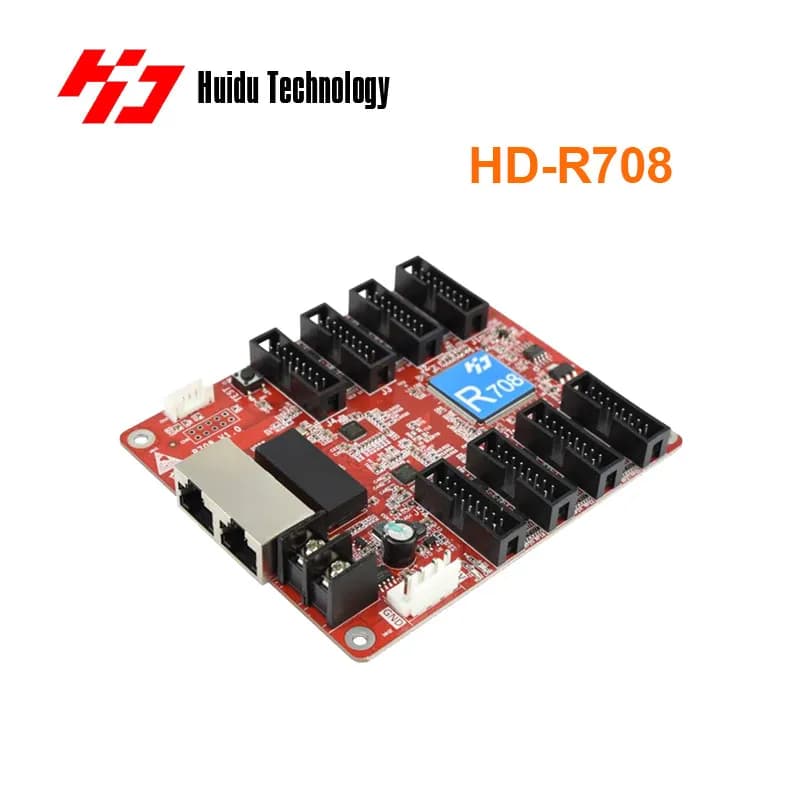 Receptor Huidu R708 R712 R716 R732 pantalla LED tarjeta receptora compatible con controlador de vídeo LED Huidu 3 en 1 HD-VP210H VP210A VP210C