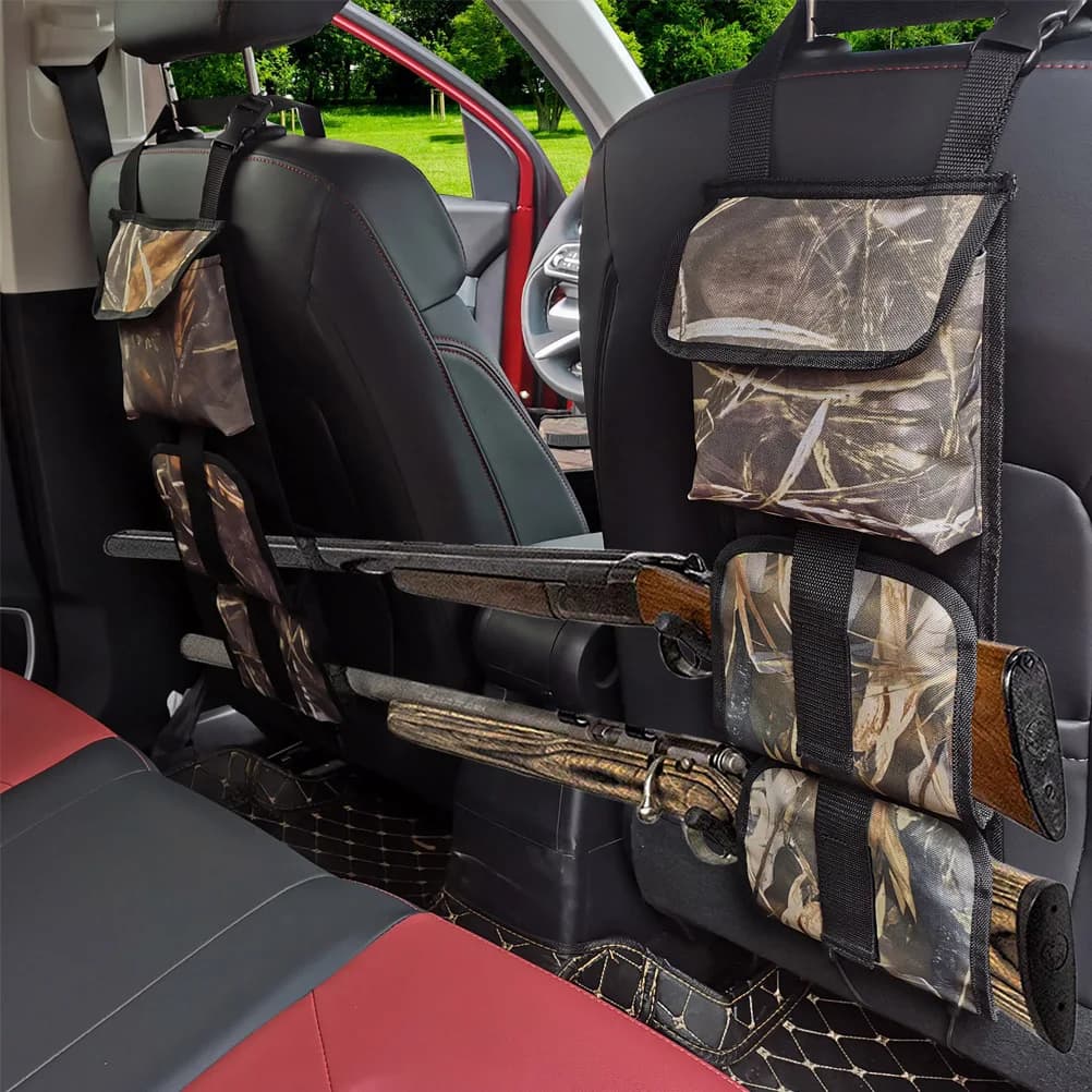 Soporte para pistola de asiento trasero de coche, cinturón colgante para Rifle portátil, organizador de camiones, bolsa de almacenamiento, 2