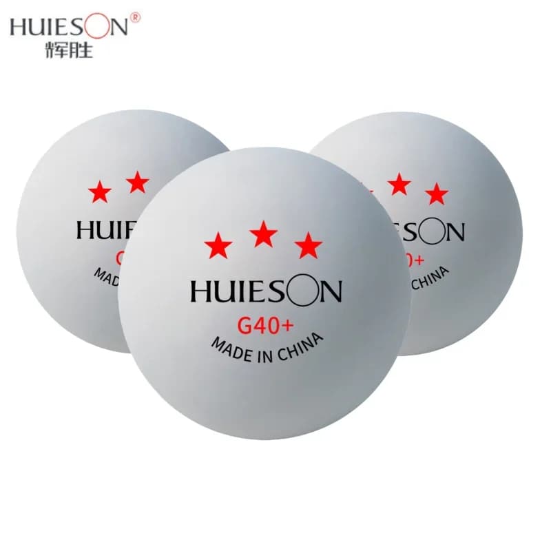 Huieson Pelotas de Entrenamiento de Tenis de Mesa de 3 Estrellas G40 + Pelotas de Ping Pong ABS Blanco Naranja para Entrenamiento de Club de Tenis de