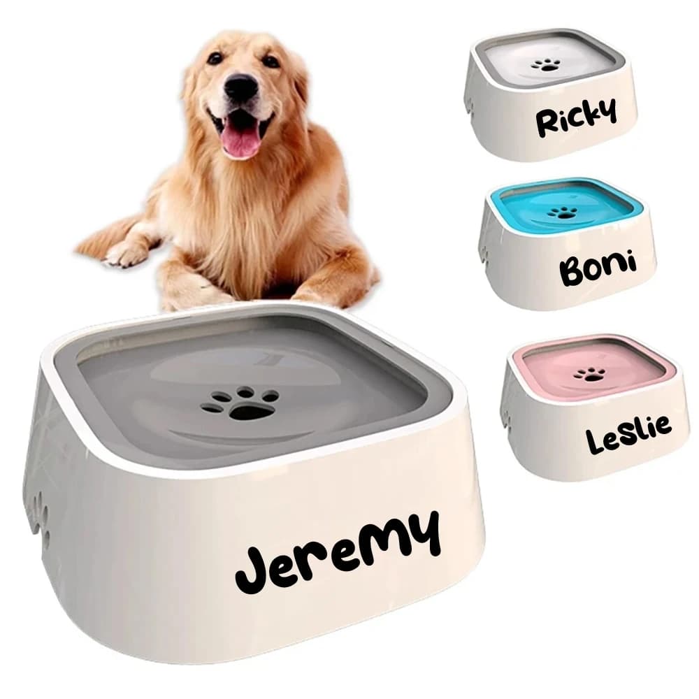 Bebedero para Perros Personalizado, Antiderrames, Flotante, Evita que el Boca el Agua, Dispensador de Agua Lenta para Gatos, Antidesbordamiento, Gran