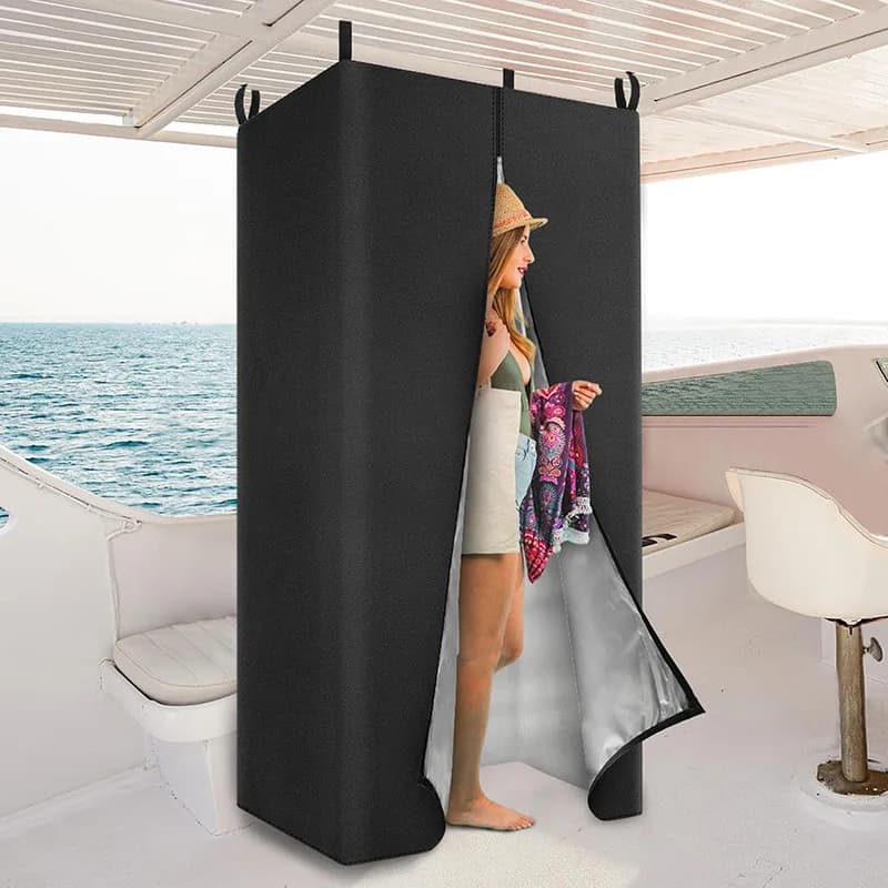 Cambiador de barco, tienda de privacidad colgante de alta resistencia, ducha, guardarropa portátil para pontón, Camping