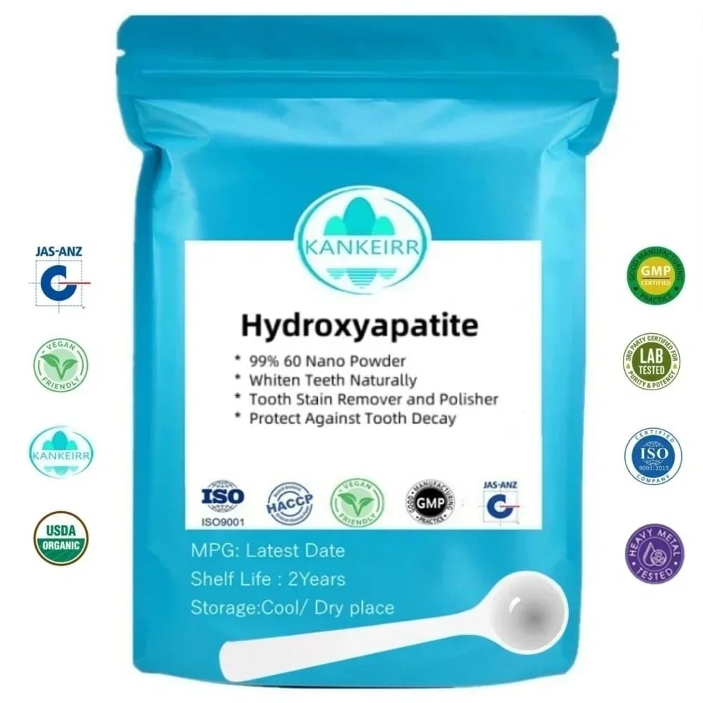 50-1000g 100% hidroossapatita 60 Nano, polvo blanqueador de dientes natural, quitamanchas y pulidor [la última fecha]
