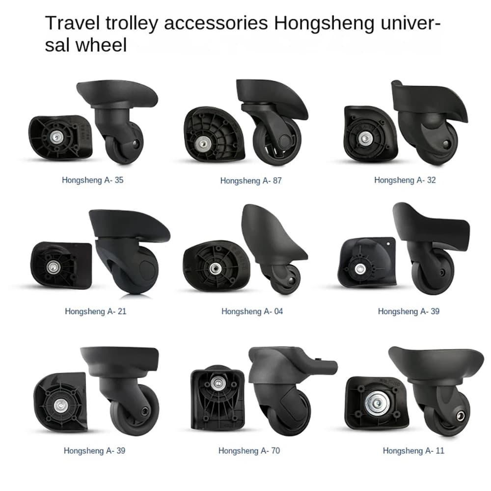 Hongsheng compartimento de equipaje caja de carrito de ruedas accesorios de ruedas universales reparación y reemplazo de ruedas antideslizantes