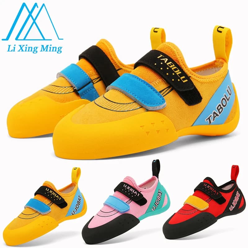 Zapatos de escalada en roca para niños y niñas, zapatillas de entrenamiento de rebote para interiores y exteriores, de malla transpirable, para