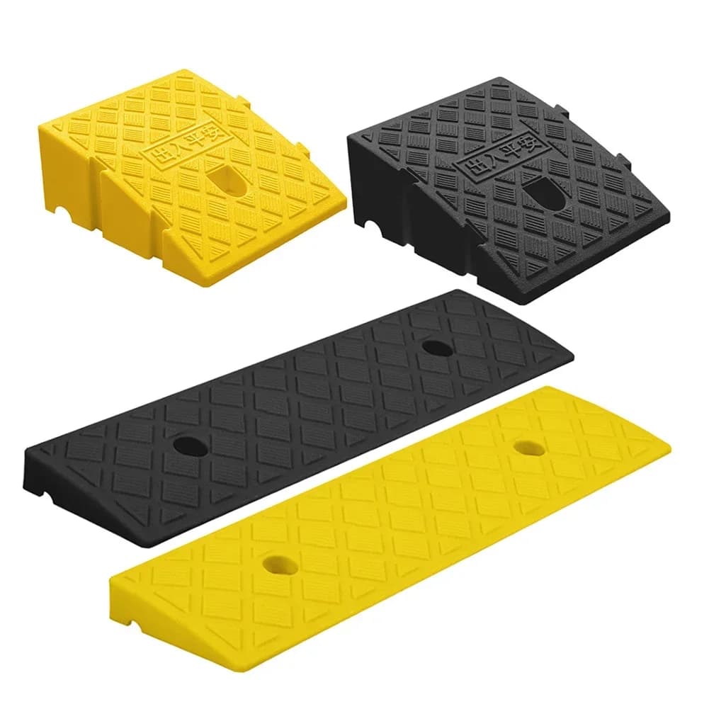 Rampas de entrada para ruedas de coche, neumáticos portátiles, rampas de acera, rampa de umbral antideslizante para remolque de coche, camión,