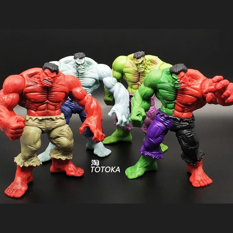 Figuras de acción de Marvel, Hulk, Thunderbolt, Ross, Thanos, Ben, Grimm, Thing, cabeza de la muerte, modelo de juguete de regalo, adornos de