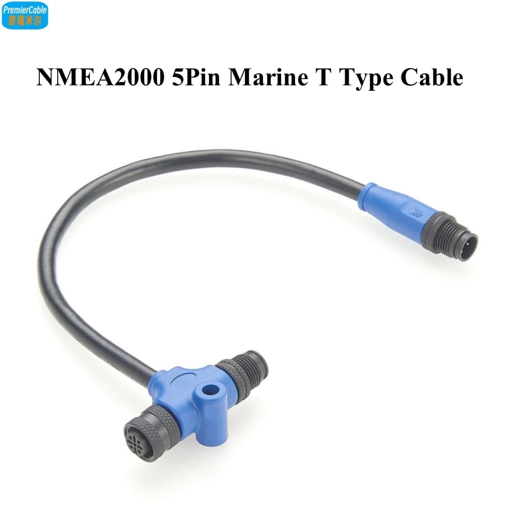 Cable conector T marino NMEA 2000 N2k IP67 M12 5 pines macho a hembra Cable divisor en T para Garmin Lowrance Simrad