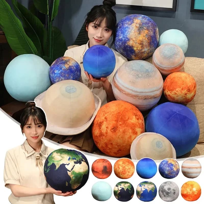 Sistema Solar realista, almohada de oficina Planet Earth, cojín de bola redonda rellena, cojín para sofá de coche y dormitorio, decoración del