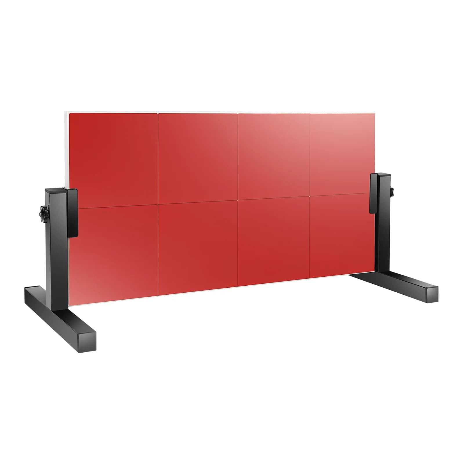 Tablero de rebote de tenis de mesa con 8 tablas de retorno de pingpong de goma roja, equipo de autoentrenamiento 360 °   Ajustable 66,5*33,5cm