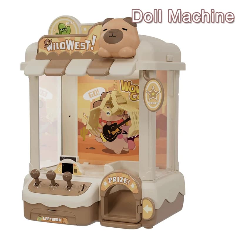 Máquina de Muñecas Automática DIY, Juego Operado con Monedas para Niños, Mini Grúa de Juguetes con Música para Regalos de Navidad
