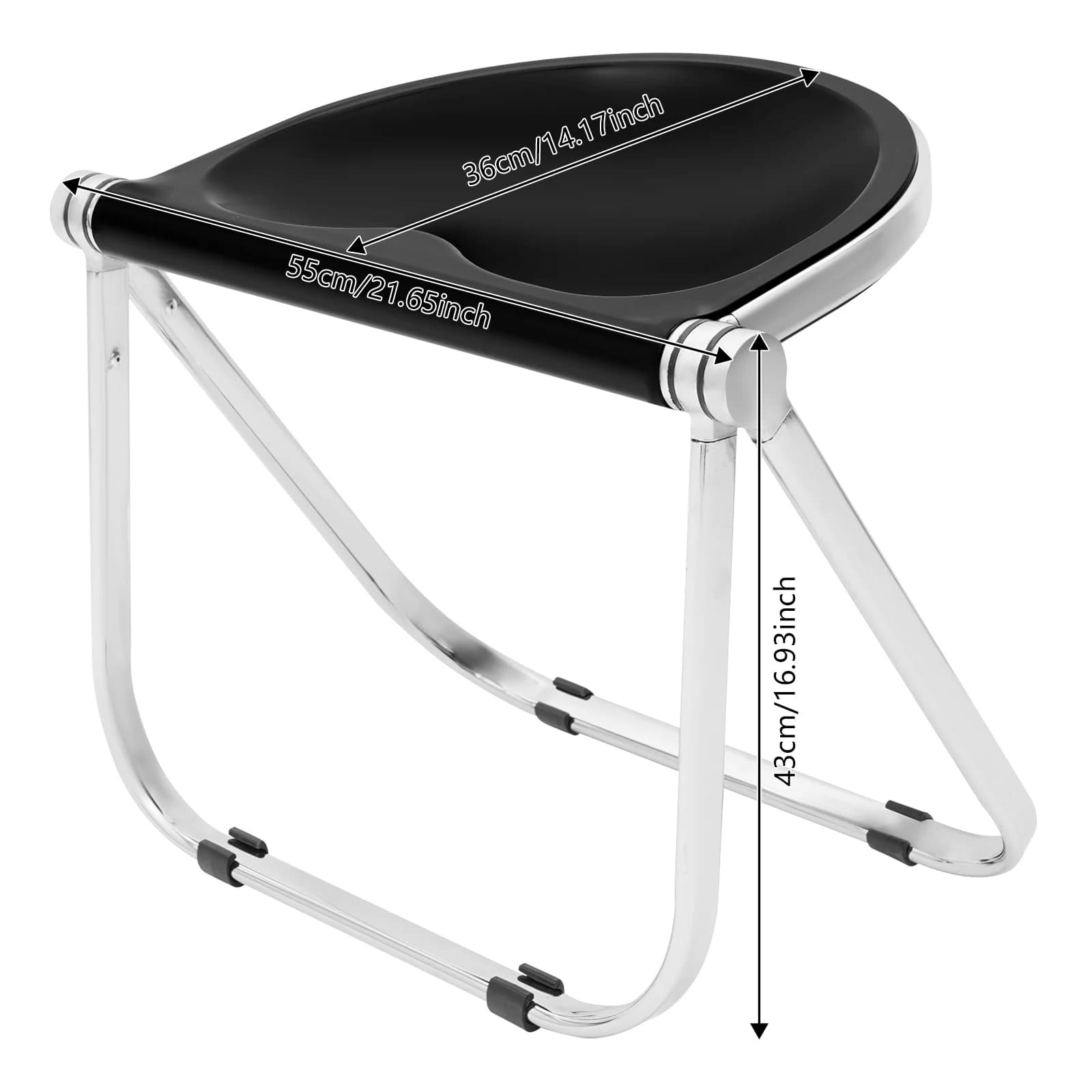 Silla Plegable Portátil, Ahorra Espacio, Plegable para Guardar Debajo de la Cama o Detrás de la Puerta, Articulación Biomecánica, Doble
