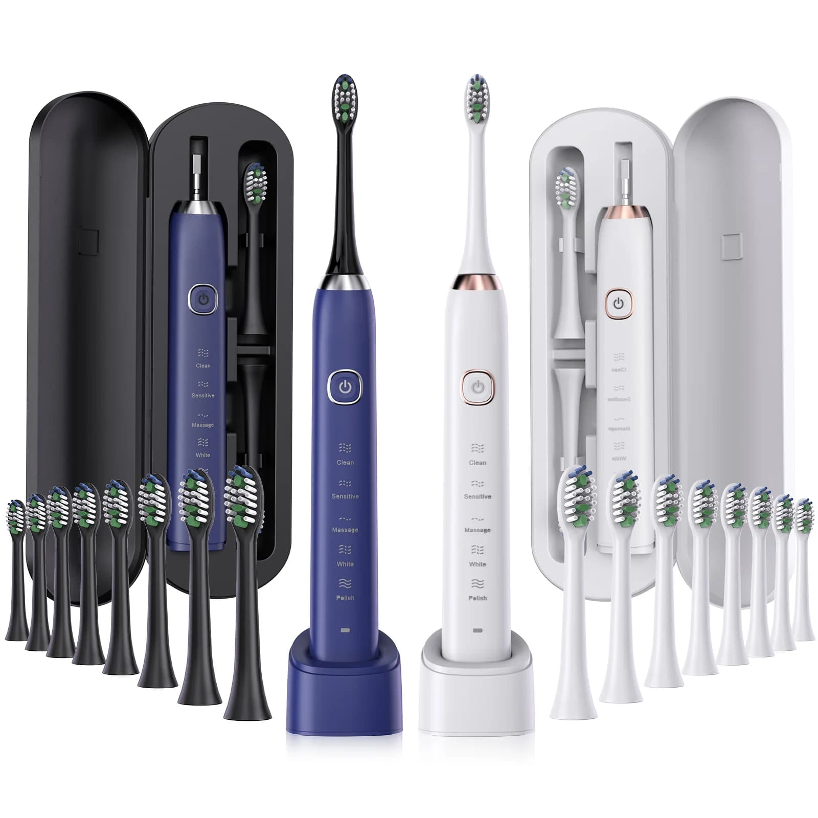 Cepillo de dientes eléctrico sónico, blanqueamiento Dental ultrasónico inteligente, cepillo de dientes recargable para adultos, Sarmocare S100 con