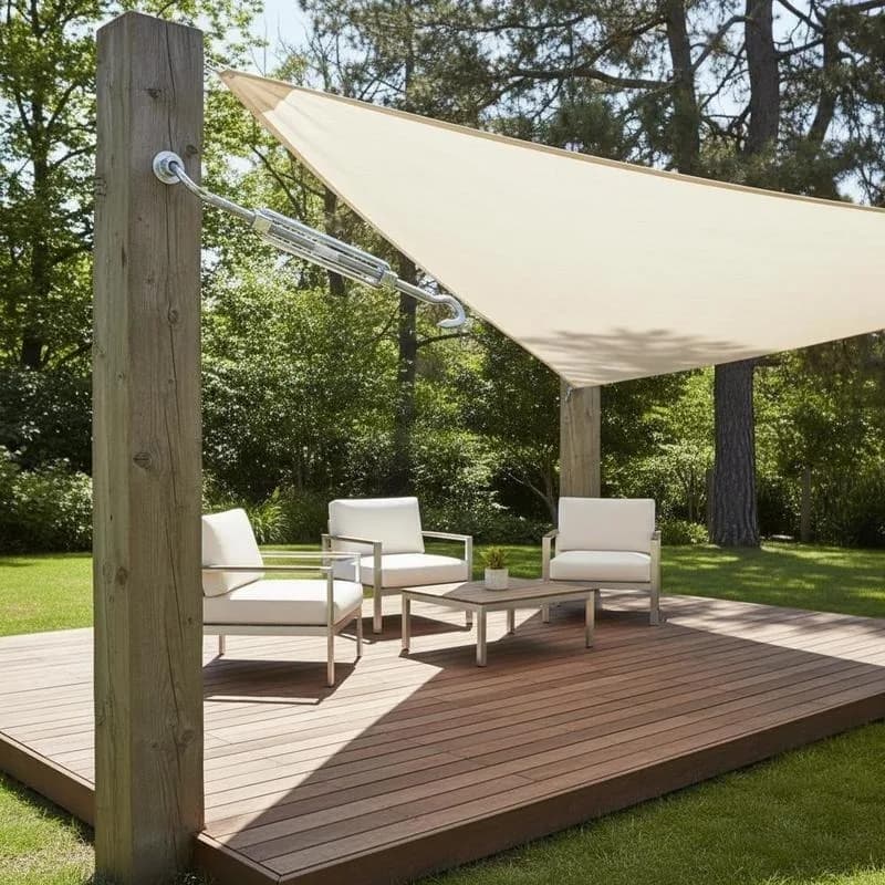 8-cz. Juego de accesorios para montaje de toldo de jardín, acero