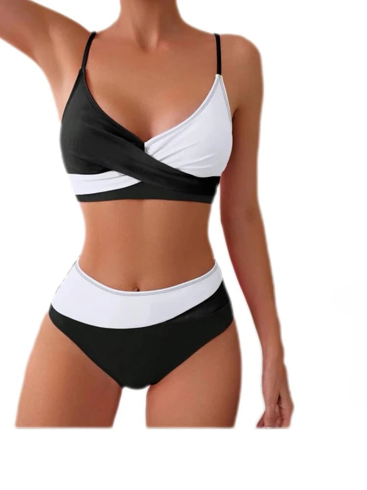 Conjunto De Bikini estilo Push Up para mujer, traje De baño Sexy De retazos, traje De baño para mujer, ropa De playa para verano, Bikini, traje De