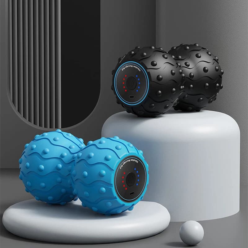 Bola de masaje vibratoria recargable de 5 engranajes, masajeador de maní portátil, rodillo de espuma vibratorio para Fitness, movilidad, relajación
