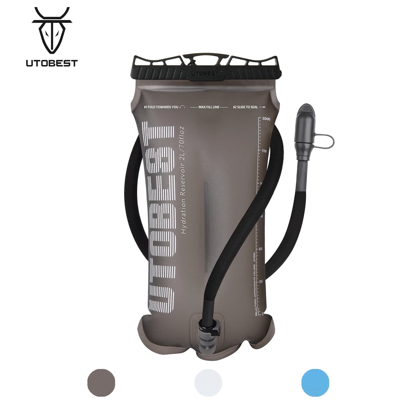 UTOBEST 1.5L/2L/3L Paquete de hidratación de vejiga de agua depósito TPU bolsa de almacenamiento de agua para acampar ciclismo correr senderismo