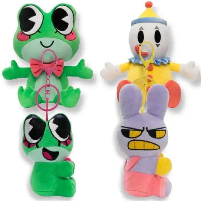 Peluche de Rana Ribbit de Kaufmo, Muñeco de Peluche de Personaje de Dibujos Animados, Colgante de Rana Jax, Juguete de Peluche Suave, Decorativo y