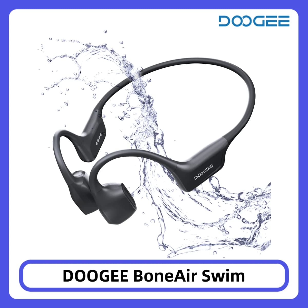 Auriculares DOOGEE BoneAir de Conducción Ósea, Resistentes al Agua IP68, Bluetooth 5.4, Auriculares Deportivos de Oreja Abierta para Correr y